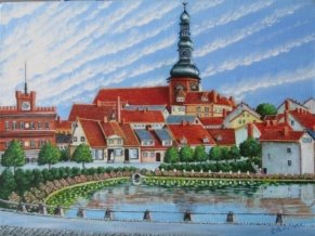 C:\Users\dns\Desktop\Работы Каклеева В.Ф\Инстербург. Лютеранская церковь (Разрушена в 1975 году). 2016. 30х40. Х.,м..JPG
