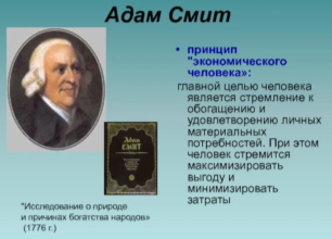 Принцип экономического человека по А.Смиту (из открытых источников)