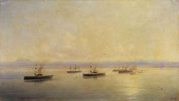 «Флот в виду Севастополя». И. К. Айвазовский. 1890