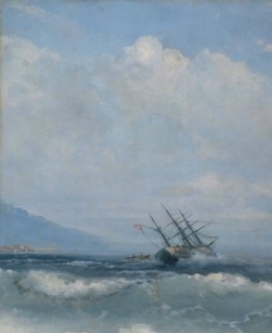 «В волнах» (фрагмент). И. К. Айвазовский. 1893
