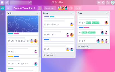 Интерфейс Trello