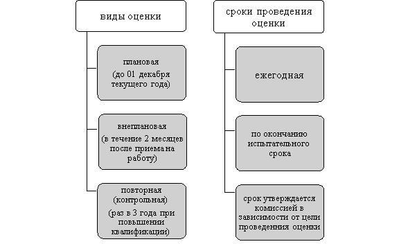 Виды и сроки проведения оценки персонала в ПАО АКБ «Авангард»