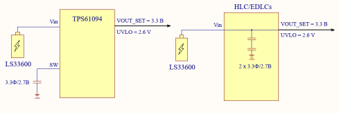 Подключение TPS61094 и HLC/EDLCs решений