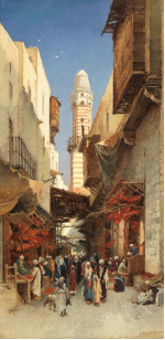 Рынок в Каире, Герман Корроди, Частное собрание, 1887 г.