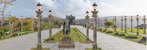 Воссоздание римского декумануса на примере музея-заповедника Гарни (малые архитектурные формы, выполненные из элементов храма Гарни)