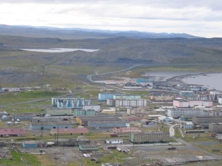 Поселок городского типа Тикси Саха (Якутия) на побережье одноименной бухты моря Лаптевых