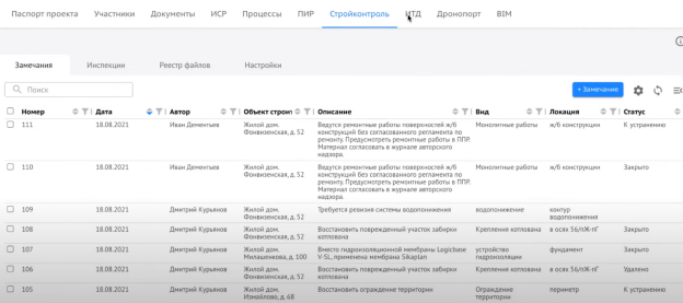 Общий вид модуля строительного контроля