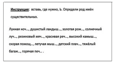 Бланк с адаптированным заданием по русскому языку