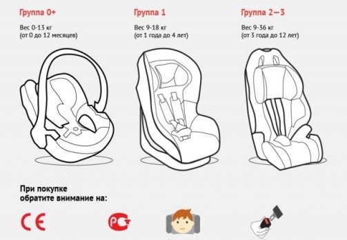 Примерный вид детских автокресел [2]