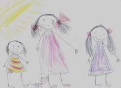 «Моя семья». Нарисовала Лена (5 лет)