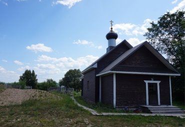 Современная часовня на месте Иоанно-Предтеченского Жерновогорского монастыря в микрорайоне Жерновогорье города Советска