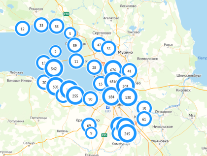 Карта объектов культурного наследия на территории Санкт-Петербурга на сайте КГИОП