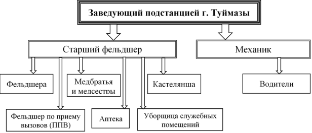 Структура подстанции скорой медицинской помощи г. Туймазы