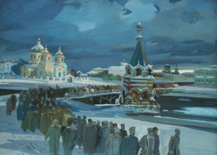 Картина «Крах колчаковской армии», х. м., 1968 г.