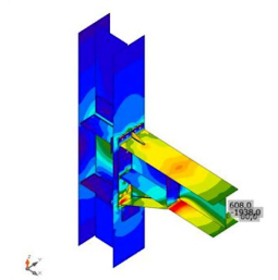 Сконструированный узел фланцевого соединения в IDEA StatiCa