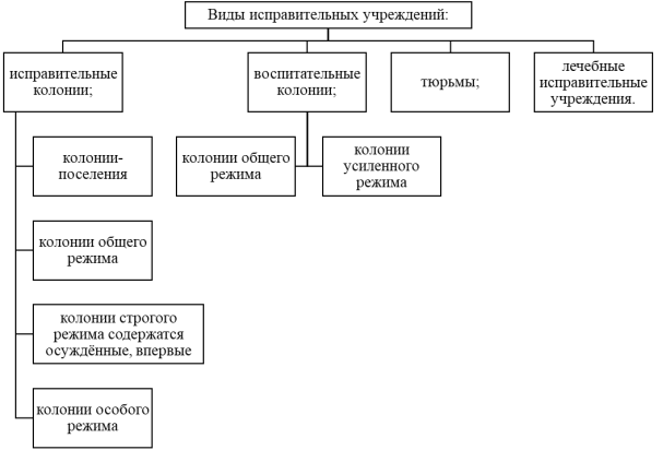 Виды исправительных учреждений в РФ