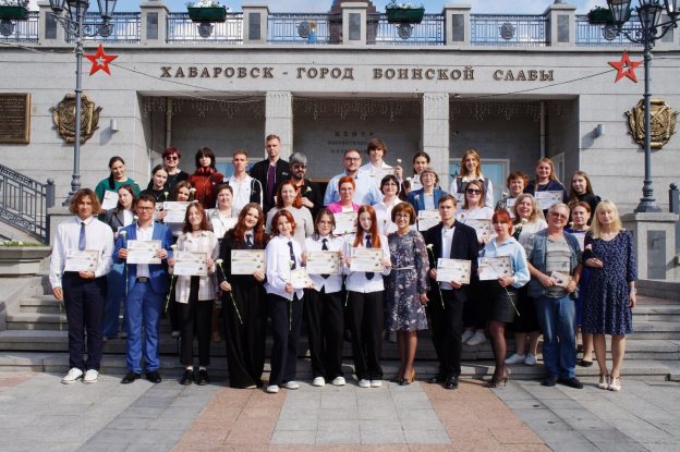 Победители, лауреаты, ученые и наставники V Краевого конкурса научно-исследовательских проектов интерактивных экскурсий «МАРШРУТ ВЕЛИКОЙ ПОБЕДЫ: по следам научных волонтеров»