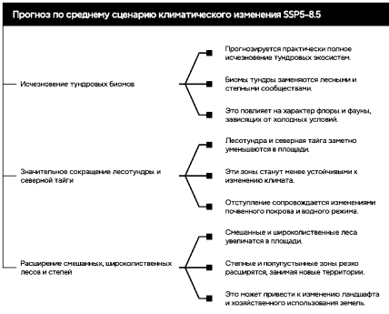 Прогноз по среднему сценарию климатического измерения SSP5–8.5