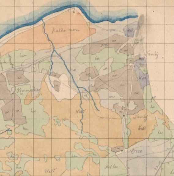 Два местечка Tamby на фрагменте карты примерно 1870 года. Источник: Eesti Rahvusarhiiv. EAA.854.4.1073. Karte des Pastorat Waiwara, umbes 1870