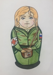 Эскизы матрешек «Казачья семья»
