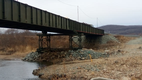 Автодорожный разборный мост БАРМ, п. Новолитовск