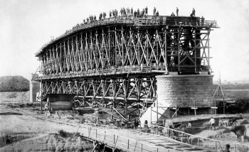 Конструкция железнодорожного моста. Неизвестный автор, 1885–1899 год