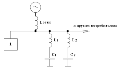 Компенсация с помощью резонансных контуров