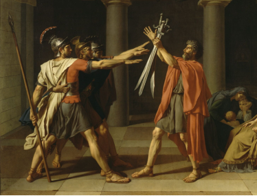 «Клятва Горациев» Жак-Луи Давид, 1784. Фрагмент