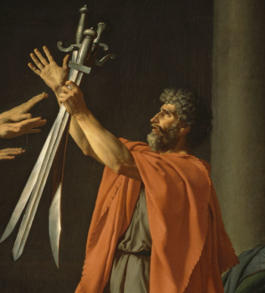 «Клятва Горациев» Жак-Луи Давид, 1784. Фрагмент