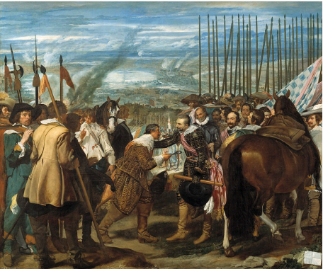 «Сдача Бреды», Диего Веласкес, 1635, Прадо, Мадрид, Испания. Холст, масло. 307 х 367 см