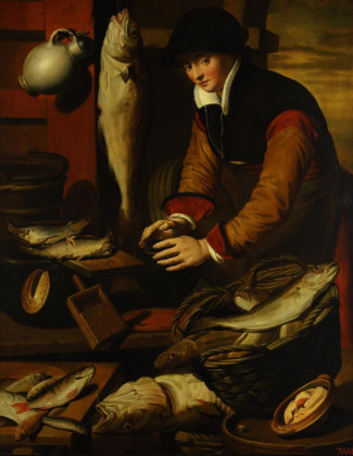 Питер Питерс «Торговка рыбой», около 1580. ГМИИ им. А. С. Пушкина. Дерево, масло. 112 х 84 см