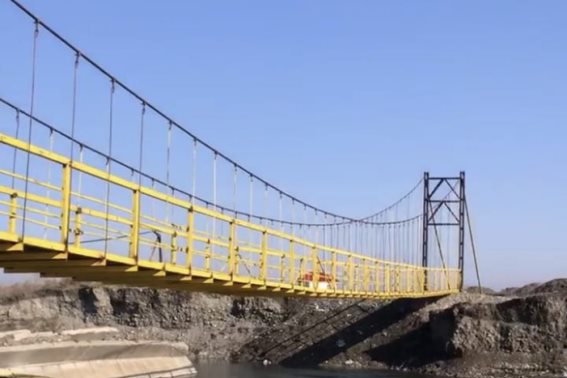 Висячий мост через реку Ок Дарья (50 м)