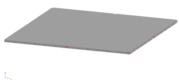 Сталежелезобетонное перекрытие с расположением гофр вдоль оси Х