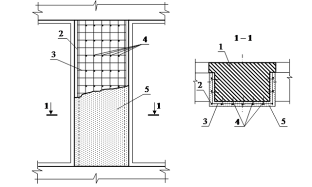 Метод усиление железобетонными обоймами