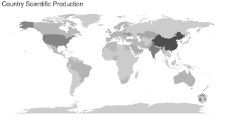 Производство научных статей по странам. Источник: Собственное изложение с данными из Scopus (2024), обработанными в R-Studio и Bibliometrix