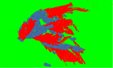 Пространственное совпадение активных очагов пожаров, выявленных спутниками VIIRS, с сгоревшими территориями (Burned Area)