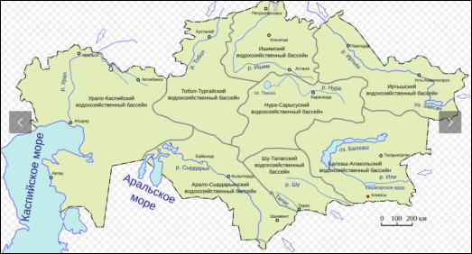 Водохозяйственные бассейны Республики Казахстан