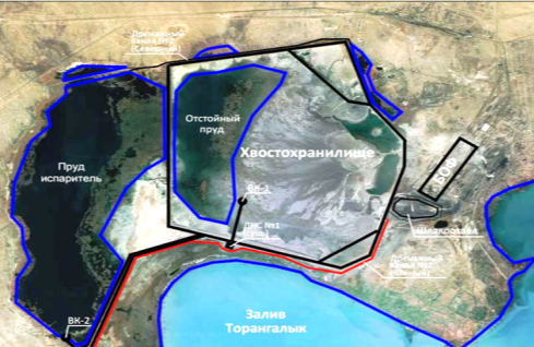 Обзорная карта-схема расположения Балхашской обогатительной фабрики