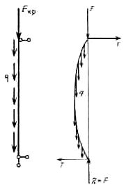 Задача об устойчивости стержня, поставленная Эйлером