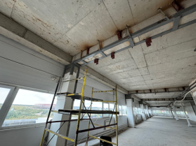 Усиленные железобетонные балки здания