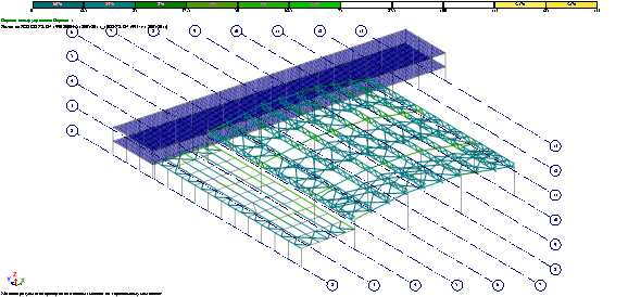 Мозаика результатов проверки назначенных сечений по 1 предельному состоянию