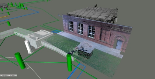 Моделирование объектов в облаке точек снаружи здания