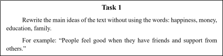 Упражнение на перефразирование ключевых идей