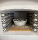 Обжиг гранул в печи при температурах 950, 1000 °C, время выдержки 1 ч.