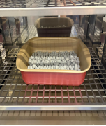 Сушка образцов в сушильной камере при температуре (105±10)°C, время — 1,5 ч.