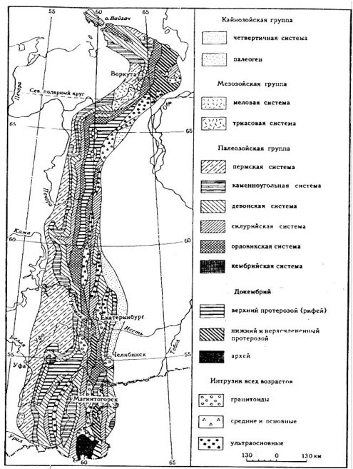 Схема Уральской складчатой области [1]