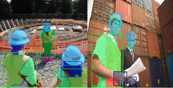 Пример сегментации модели YOLO Segmentation Model for Human Body Parts and Objects