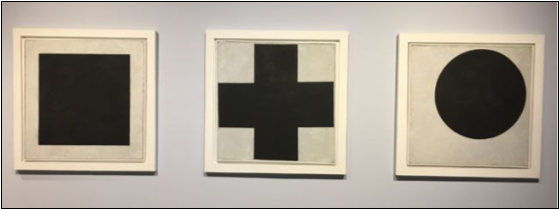 «Черный квадрат», 1915 г., «Черный крест», 1915 г., «Черный круг», 1915 г.