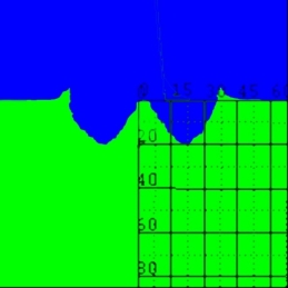 Выбросная воронка при a = 30 см