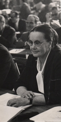 Зоя Васильевна Миронова на заседании ЭКОСОС. Женева, 1971 год. Источник: Ядринский художественно-краеведческий музей